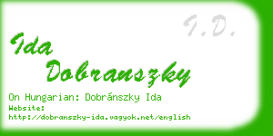 ida dobranszky business card